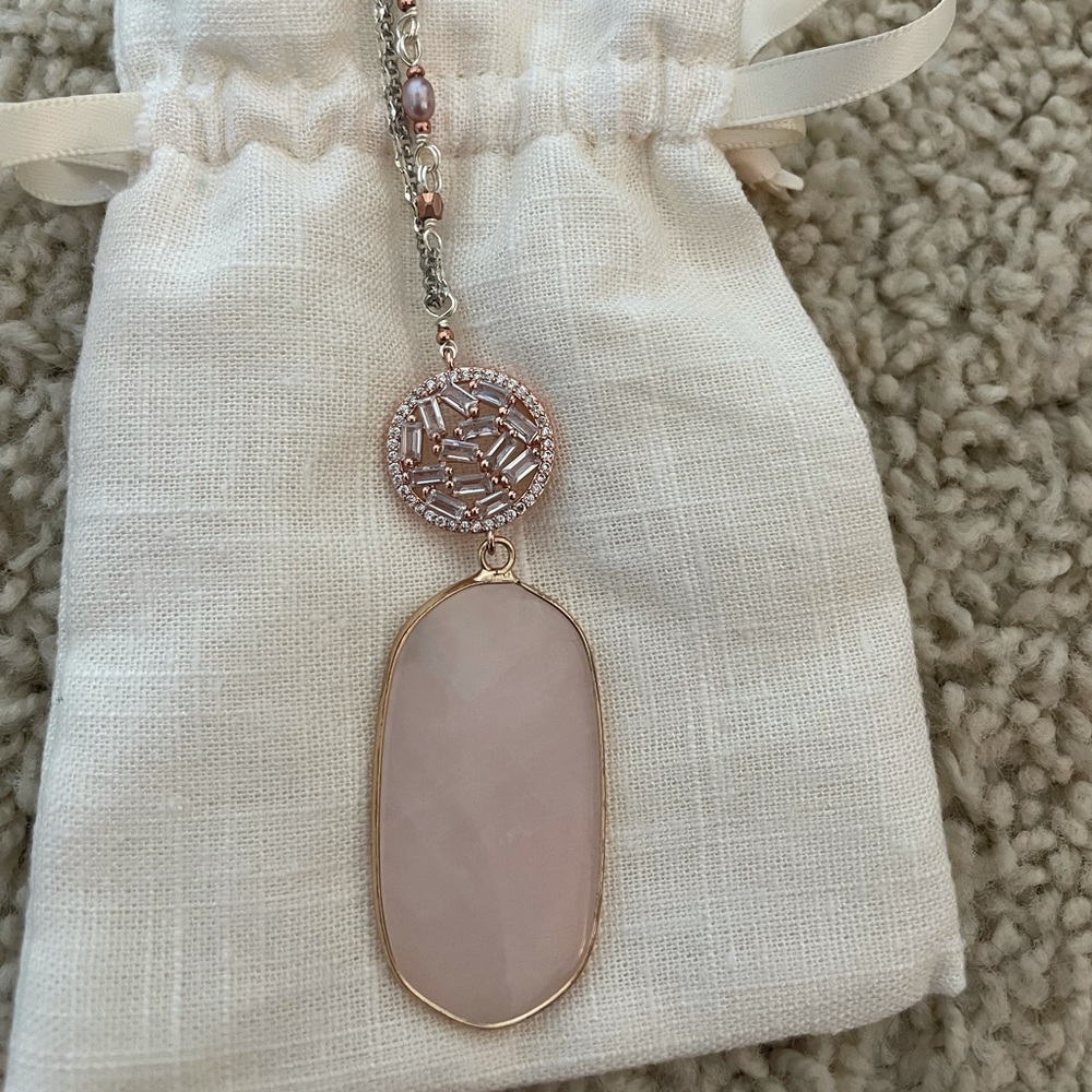 Pink gemstone necklace